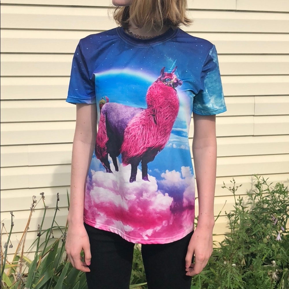 Llama-corn t-shirt
